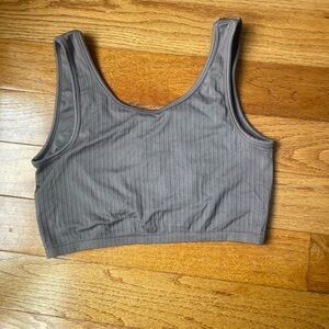 Aerie taupe Ribbed bralette Top size large